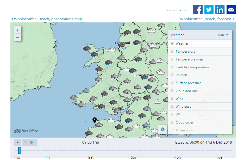UK forecast guide Met Office