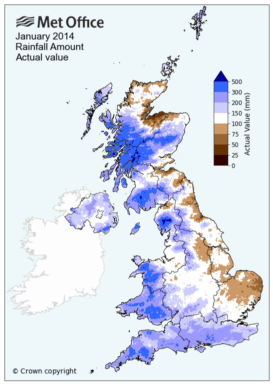 January 2014 Rainfall Actual