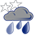 Heavy rain shower (night)