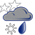 Sleet shower (night)
