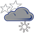 Light snow shower (night)