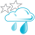 Light rain shower (night)
