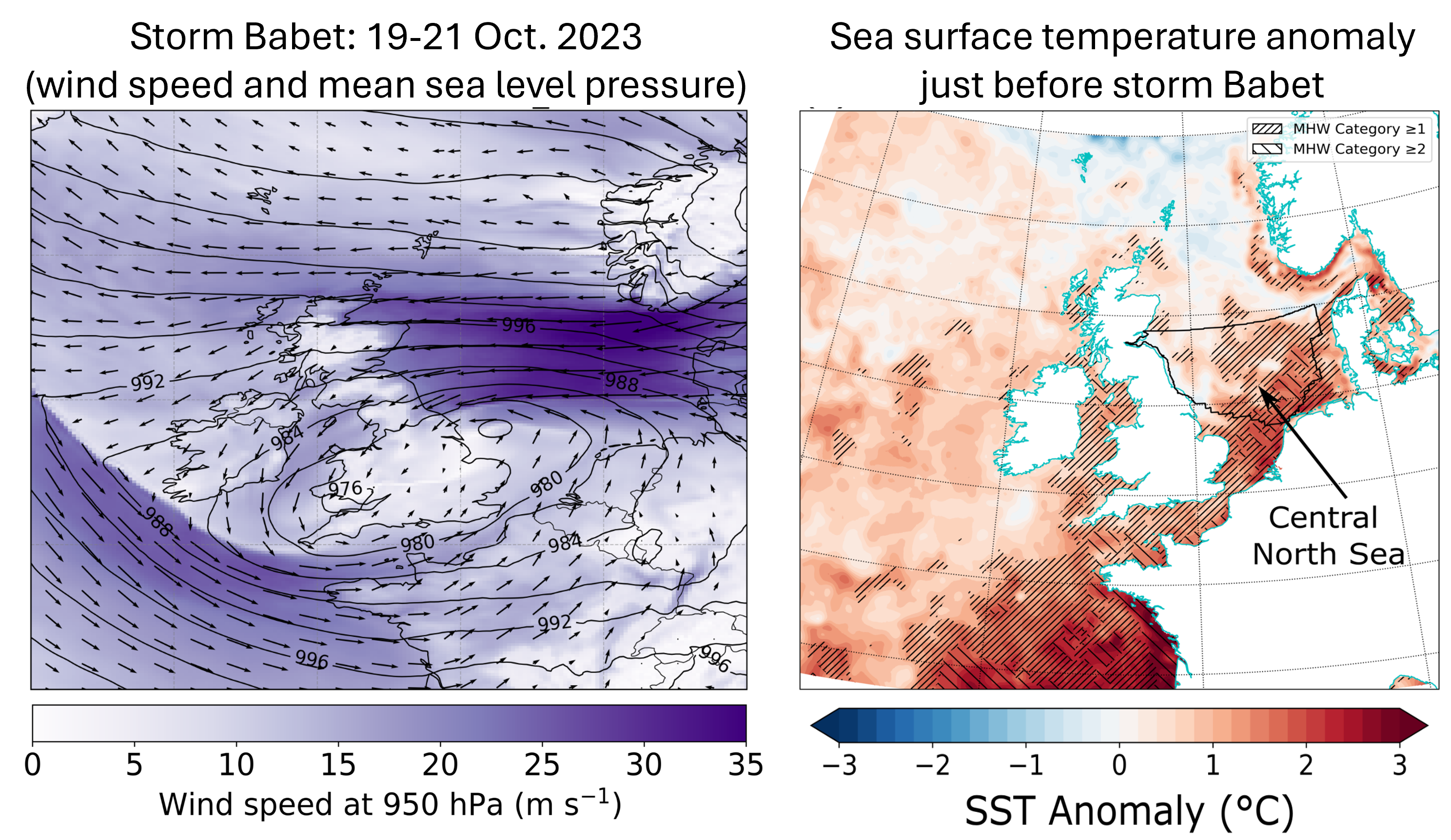 Storm Babet and marine heatwave