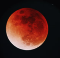 Blood moon lunar eclipse