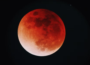 Blood moon lunar eclipse