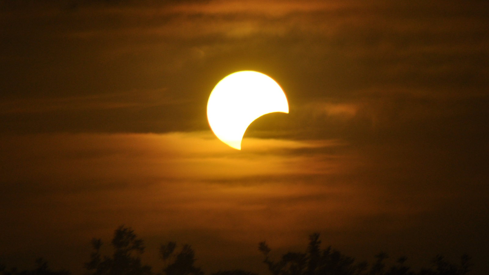 A partial solar eclipse