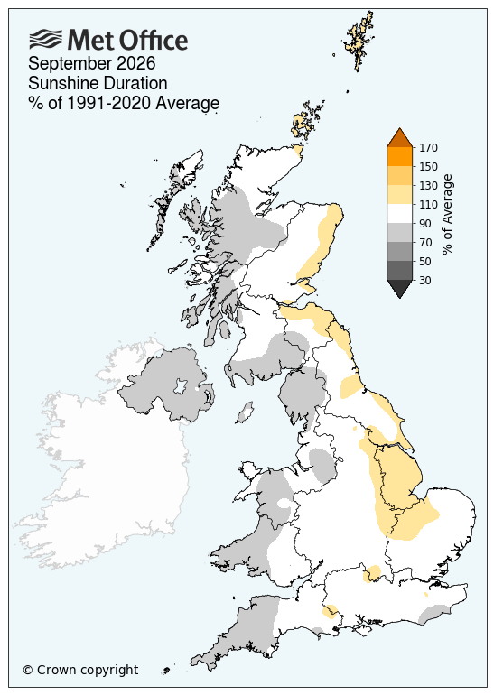 September 2026 sunshine