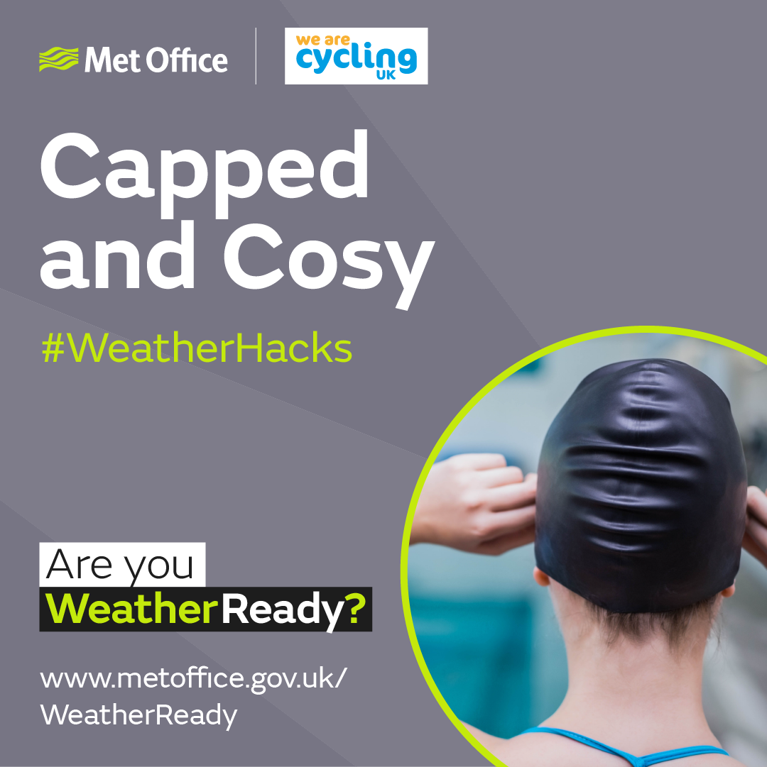 Capped and cosy, WeatherHack with we are cycling UK