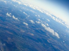 View of Planet Earth from atmosphere