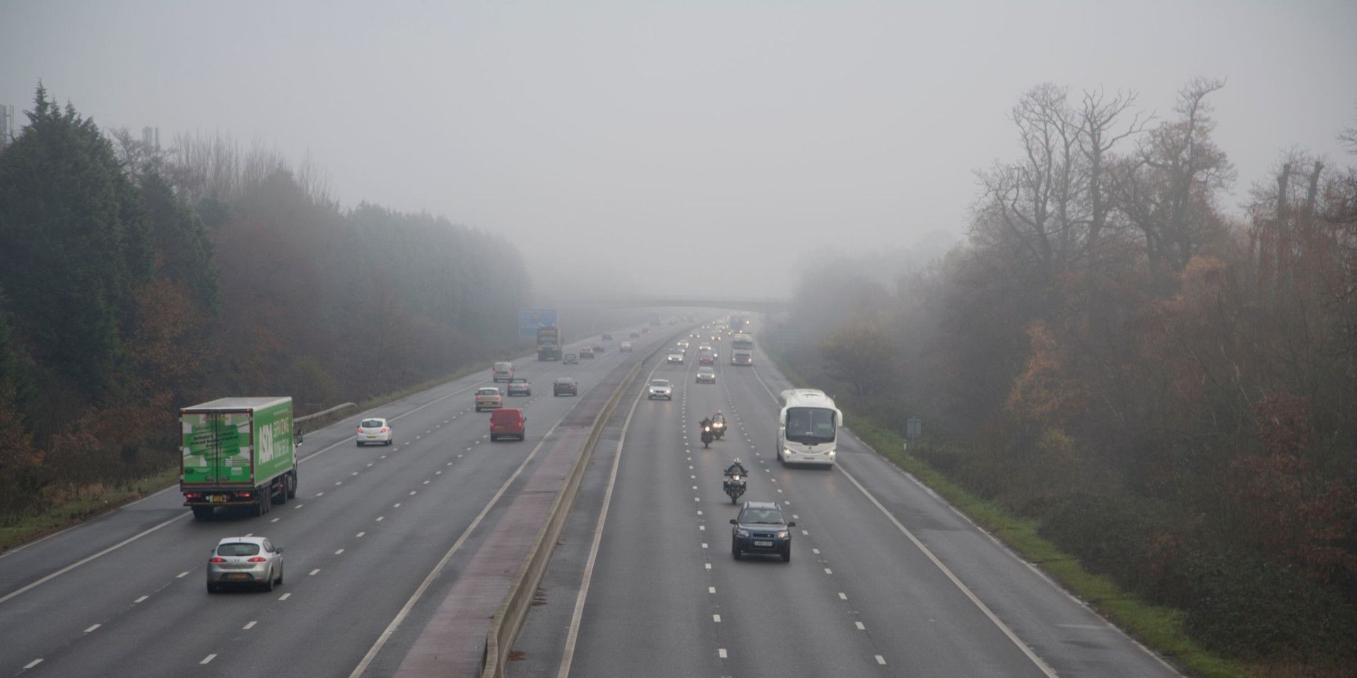 A foggy motorway