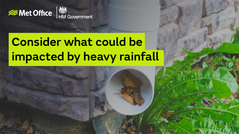 Consider what could be impacted by heavy rain