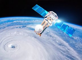 satellite-above-the-earth-measuring-weather-parameters.-hurricane