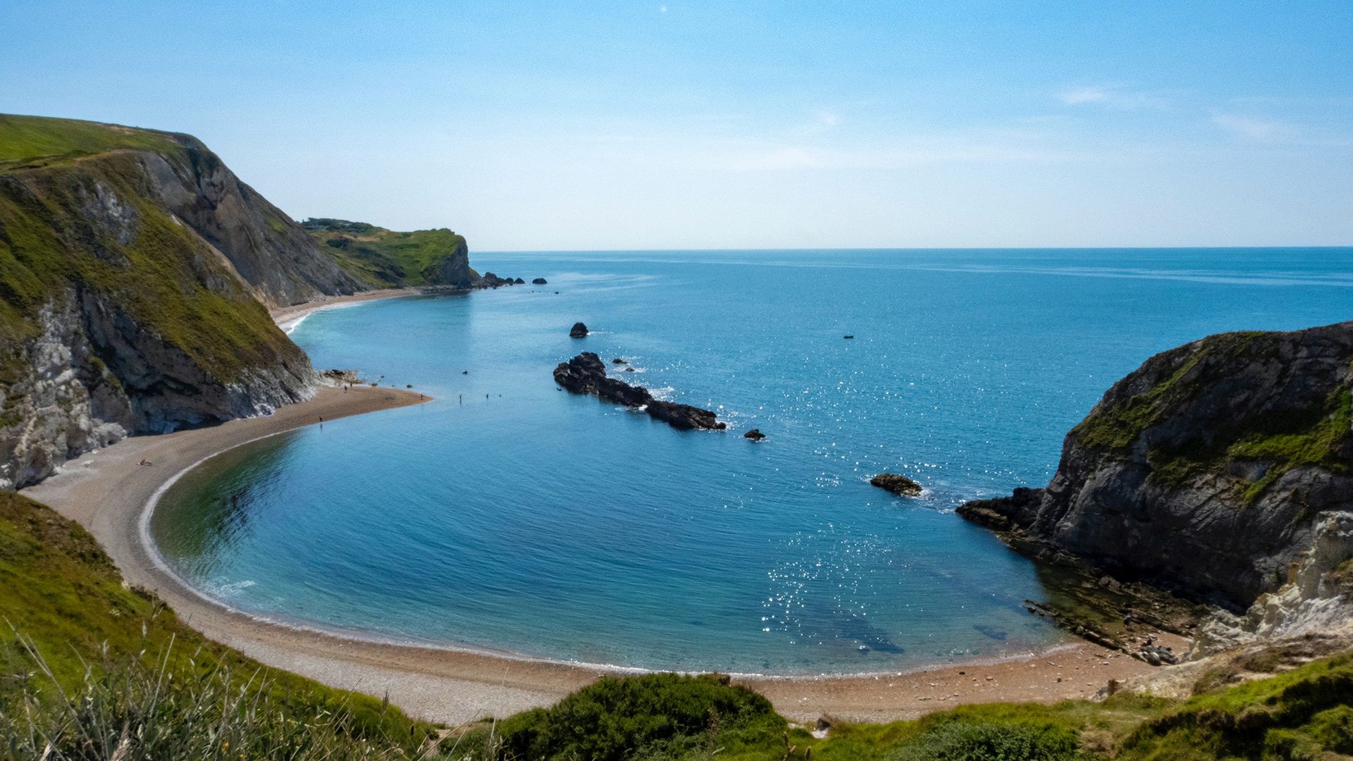 summer-beach-blue-sky-durdle-door