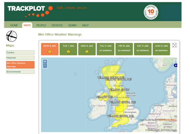 Met Office data helps Trackplot to keep outdoor lone workers safe - Met ...