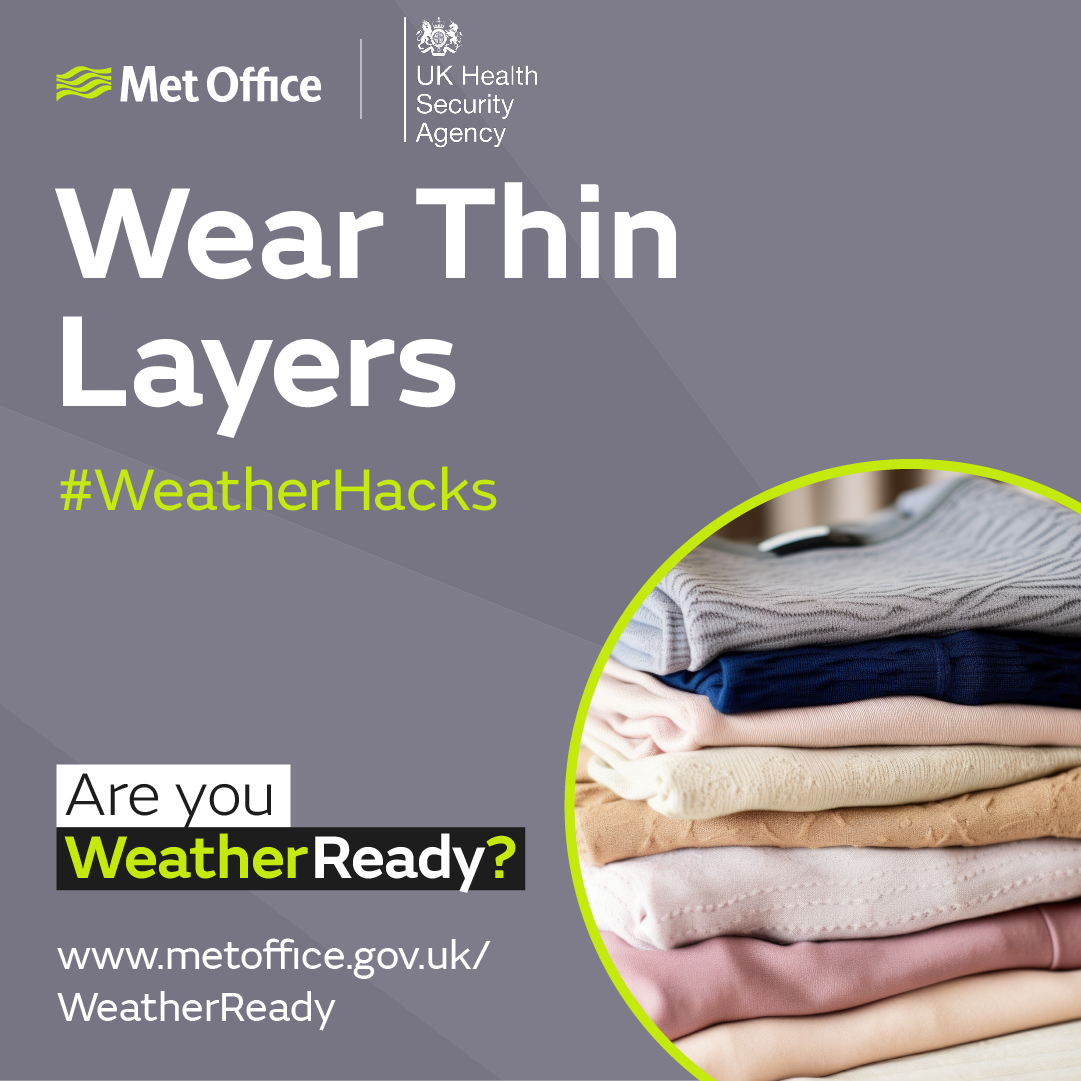 Wear thin layers, WeatherHack with the UK Health Security Agency