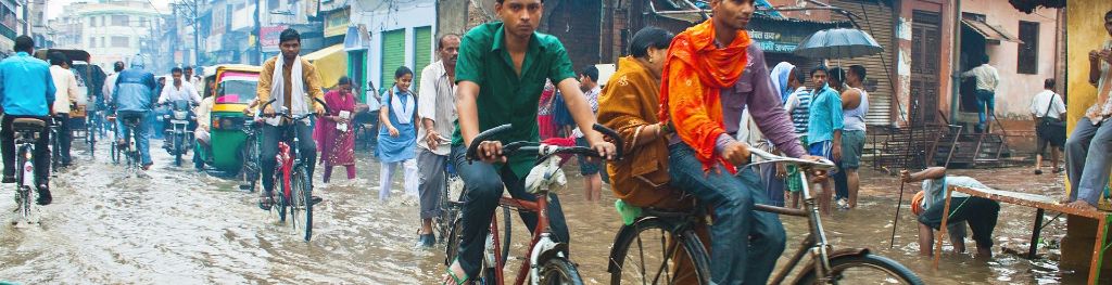 monsoon in Varanasi, India