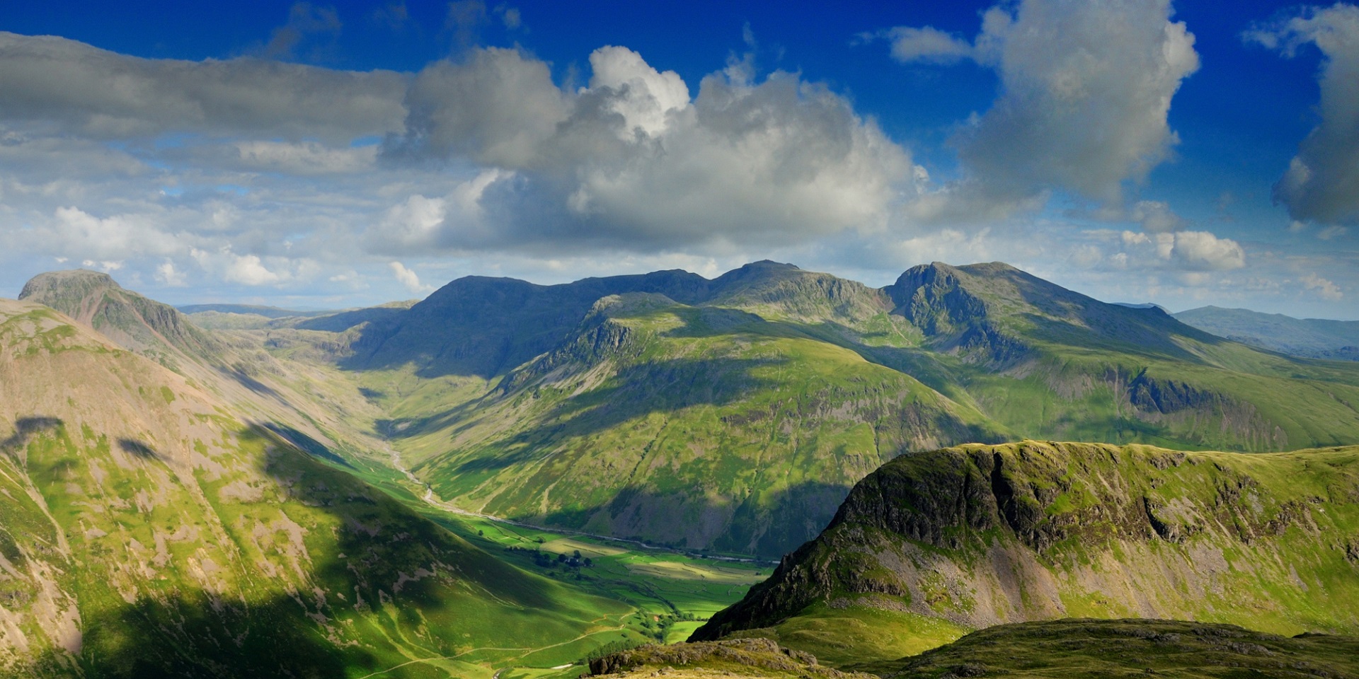 Mountain forecast. Cumbrian Mountains of England.