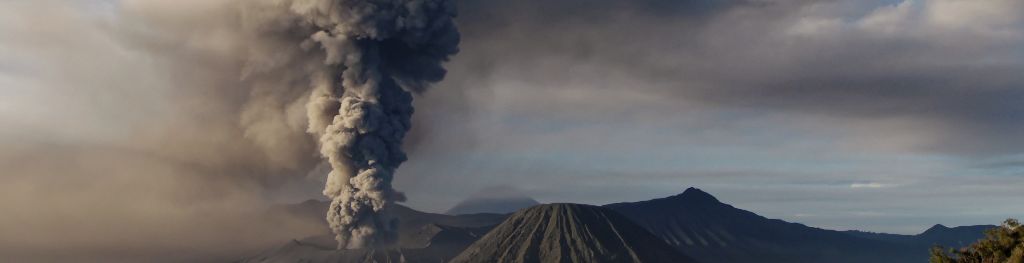 A volcanic ash cloud
