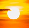 Red sun in the sky. Photo Cristian Lozan