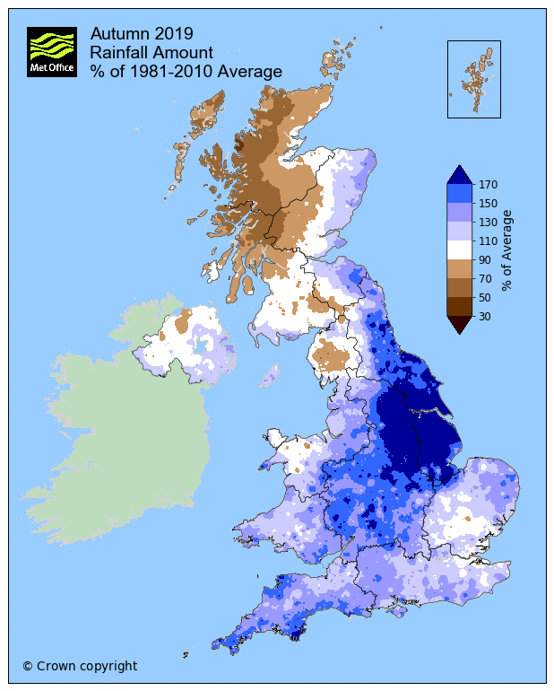 Record breaking rainfall for some Met Office