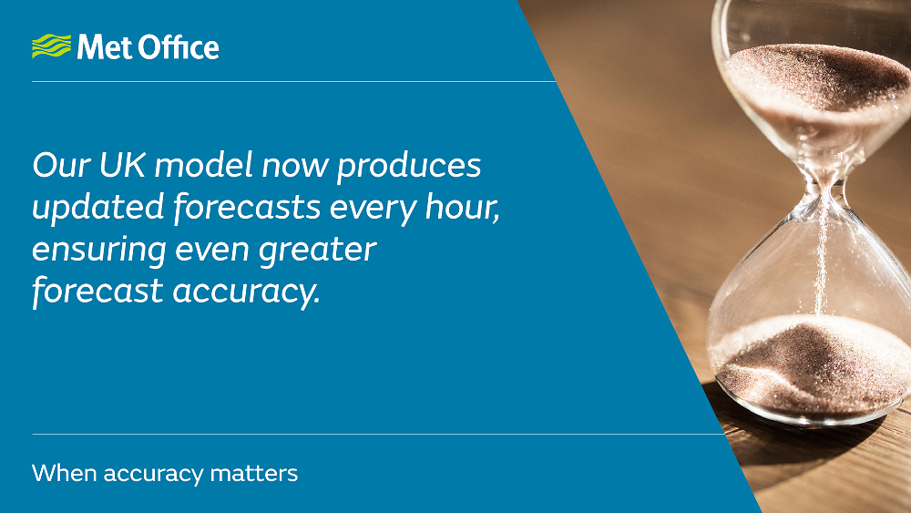 Our UK model now produces updated forecasts every hour, ensuring even greater forecast accuracy.