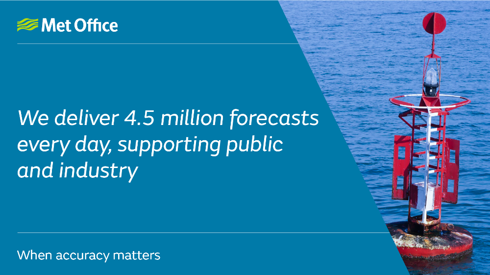 We deliver 4.5 million forecasts every day, supporting public and industry.