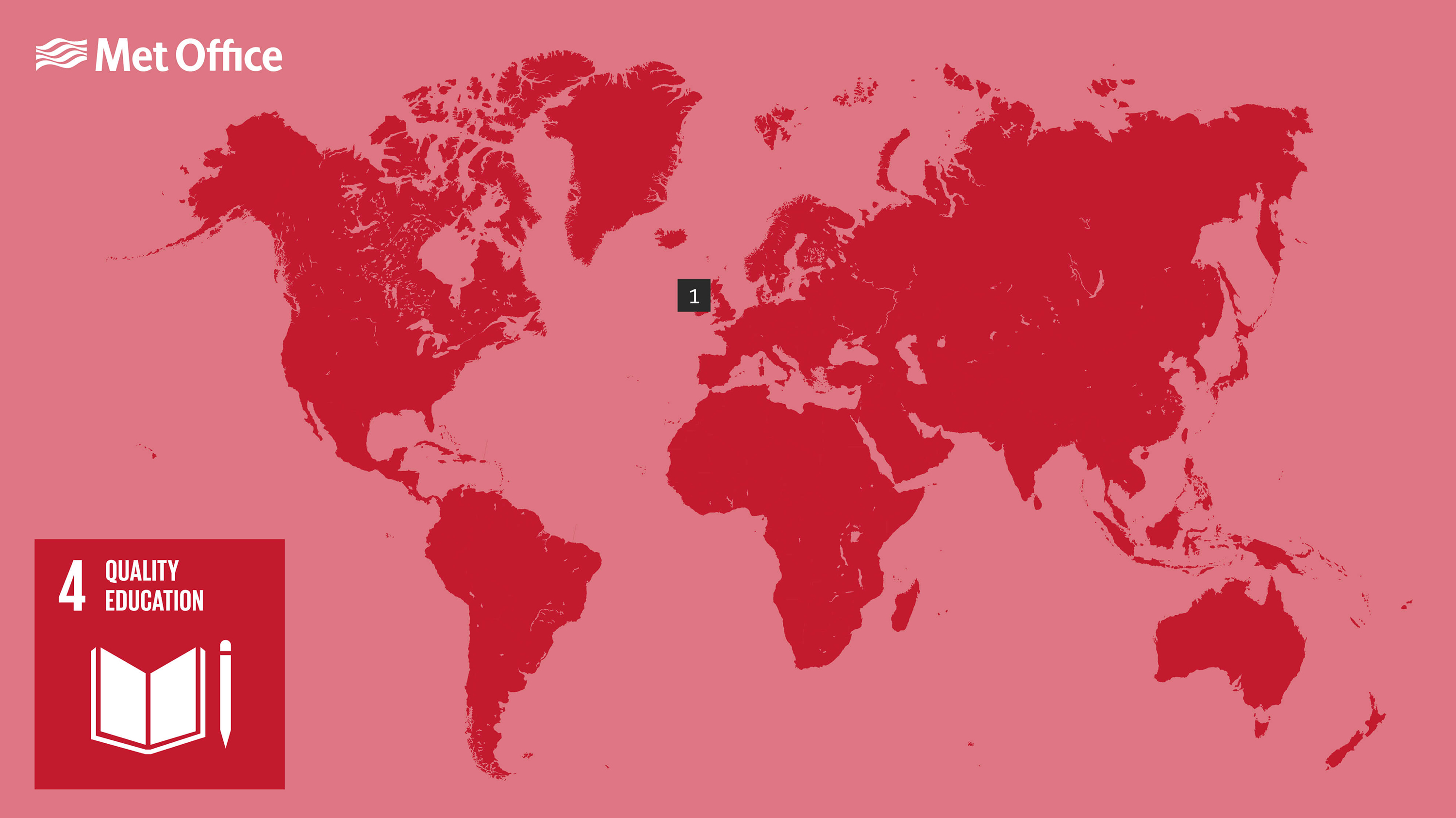 Map showing places relevant to SDG4 goal, as per the descriptions below.