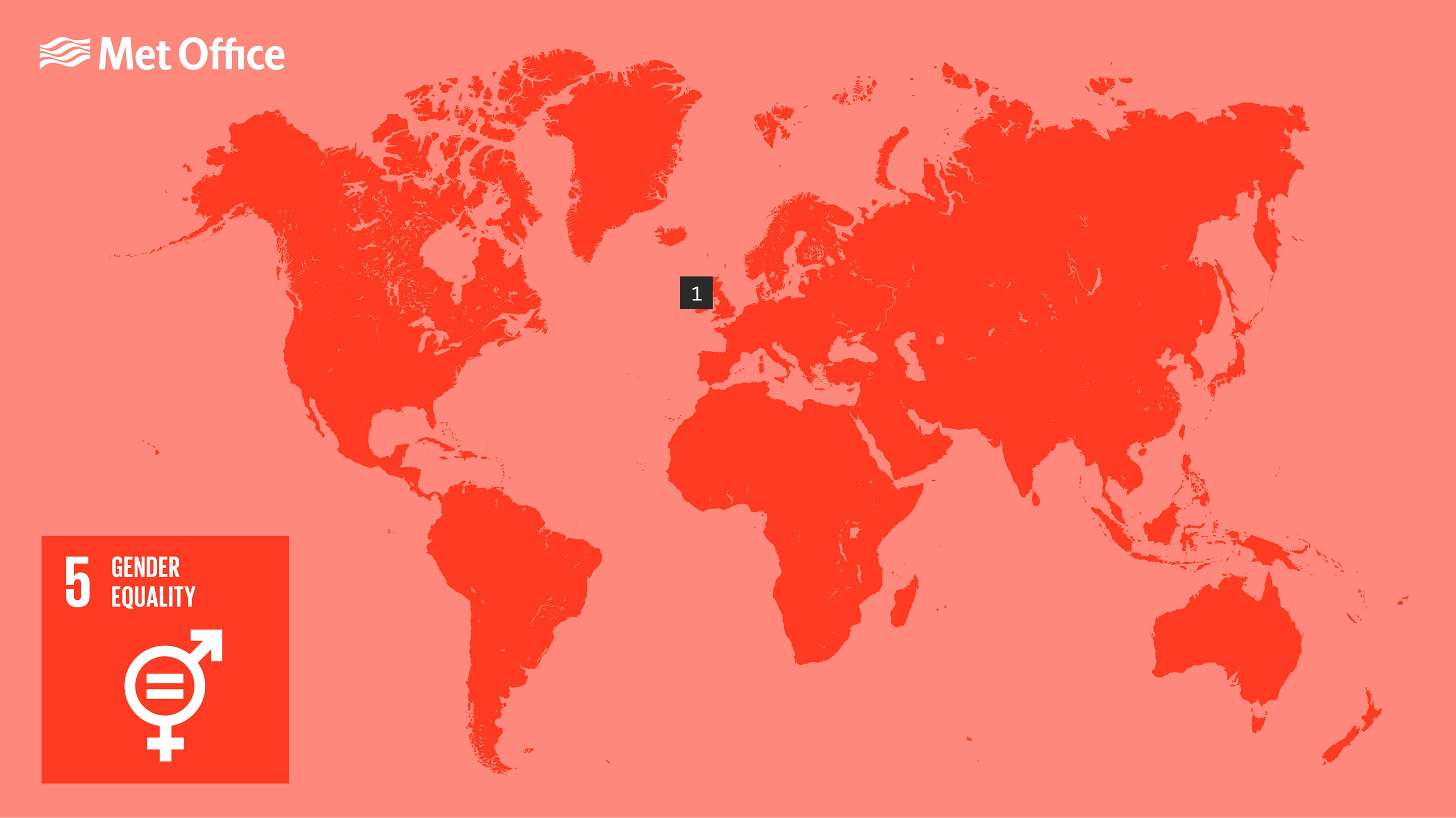 Map showing places relevant to SDG5 goal, as per the descriptions below.