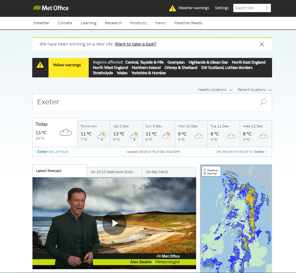 UK forecast guide Met Office