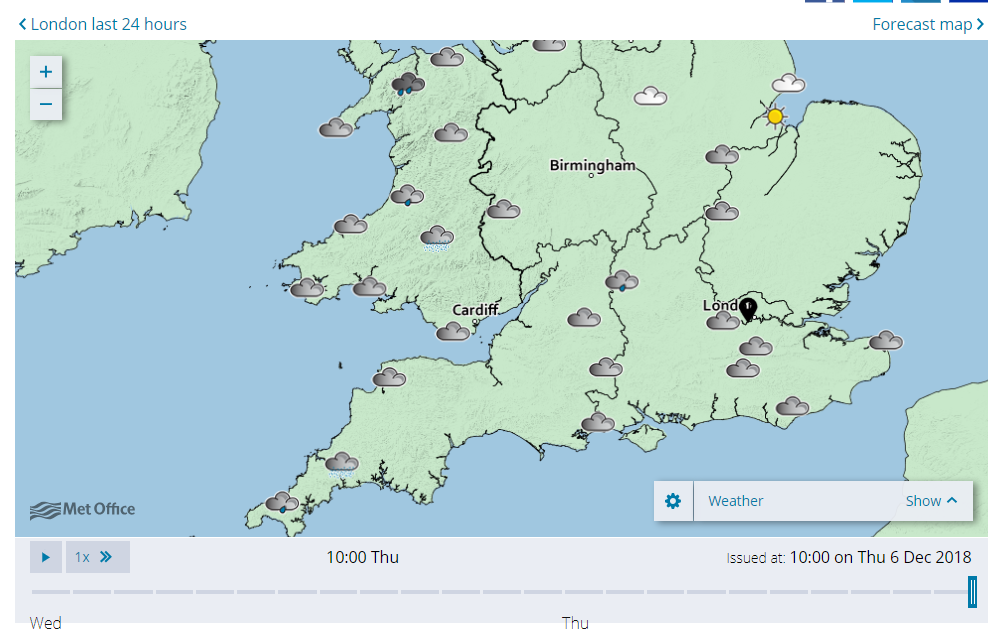 Latest weather observations guide Met Office
