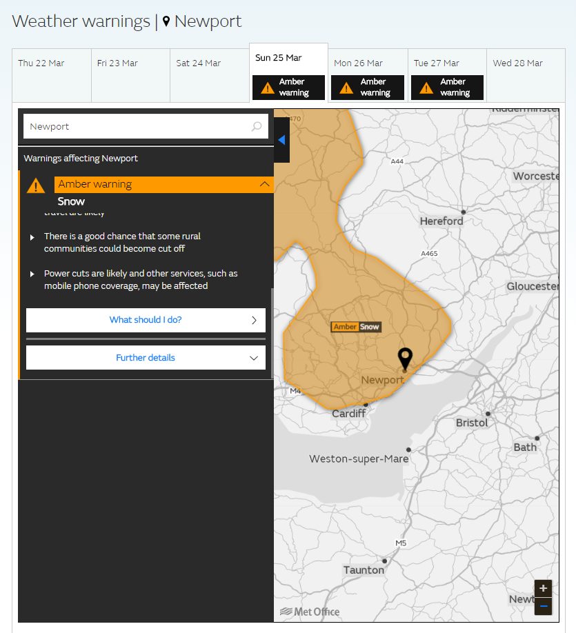 Weather warnings guide Met Office