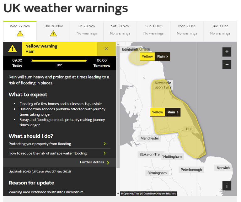 Weather warnings guide - Met Office