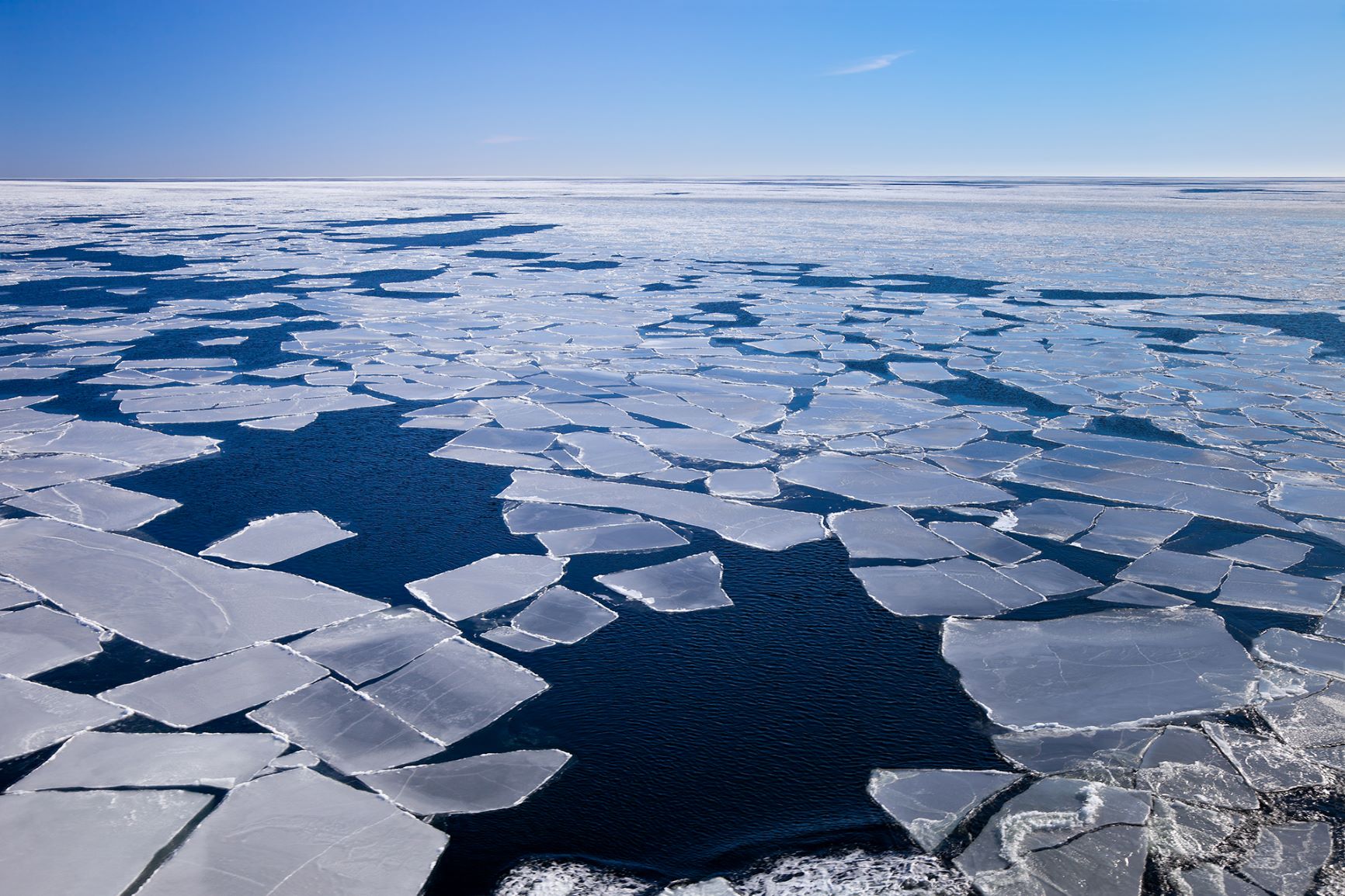 Sea ice on the coast