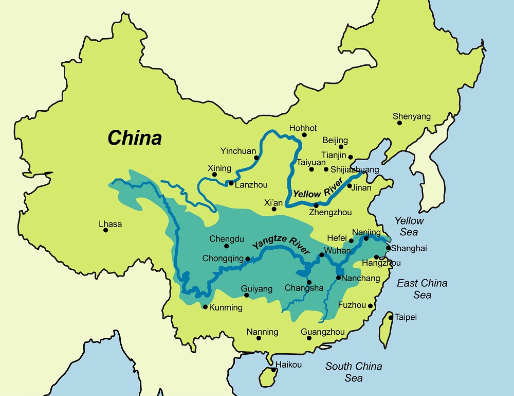 China's Rivers Map