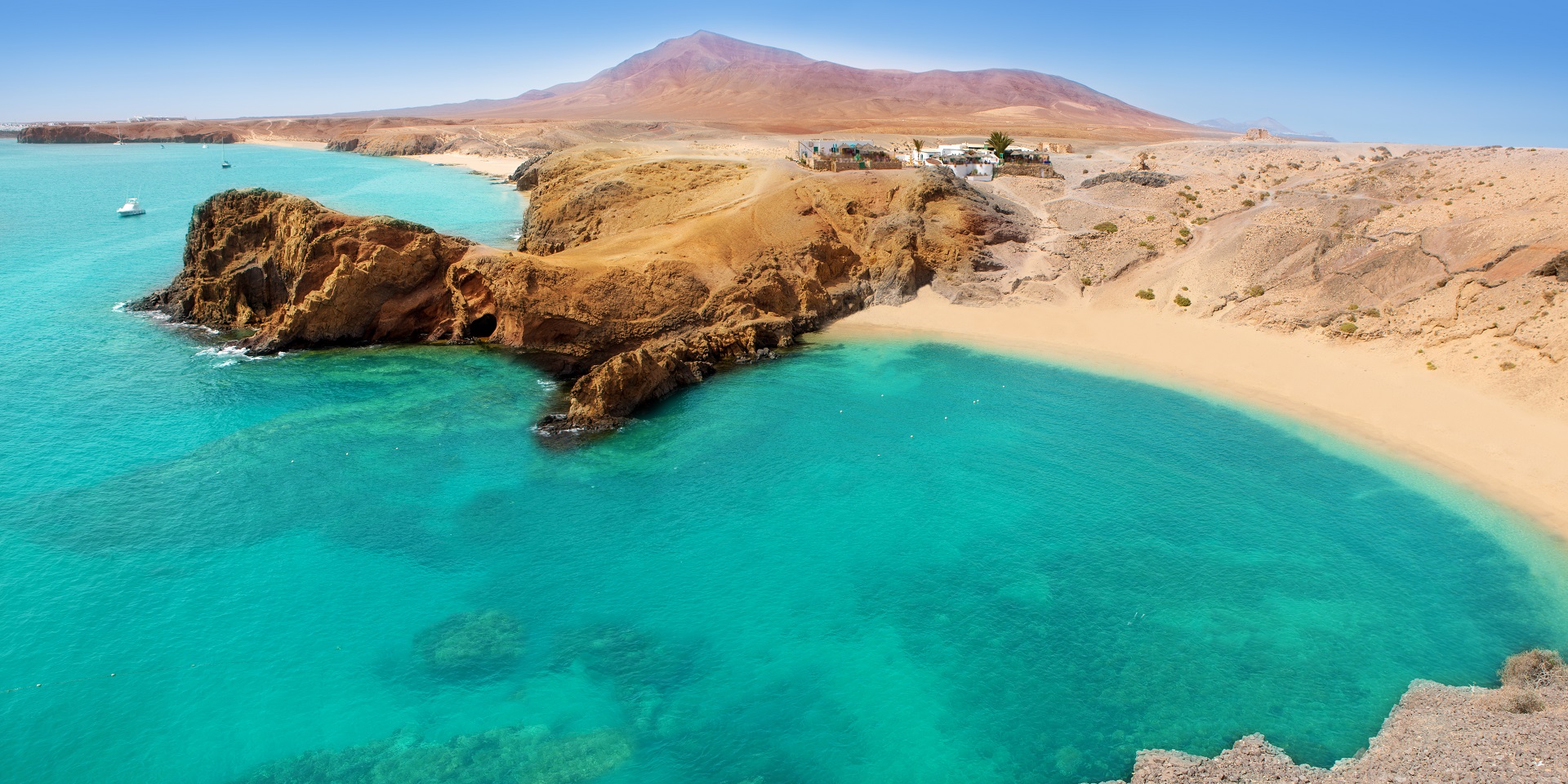 Beach in Playa Blanca, Lanzarote, Canary Islands of Spain