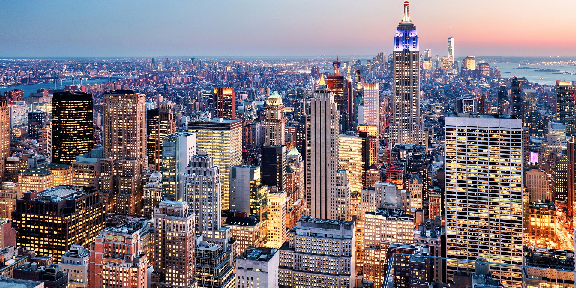 City skyline of New York, USA