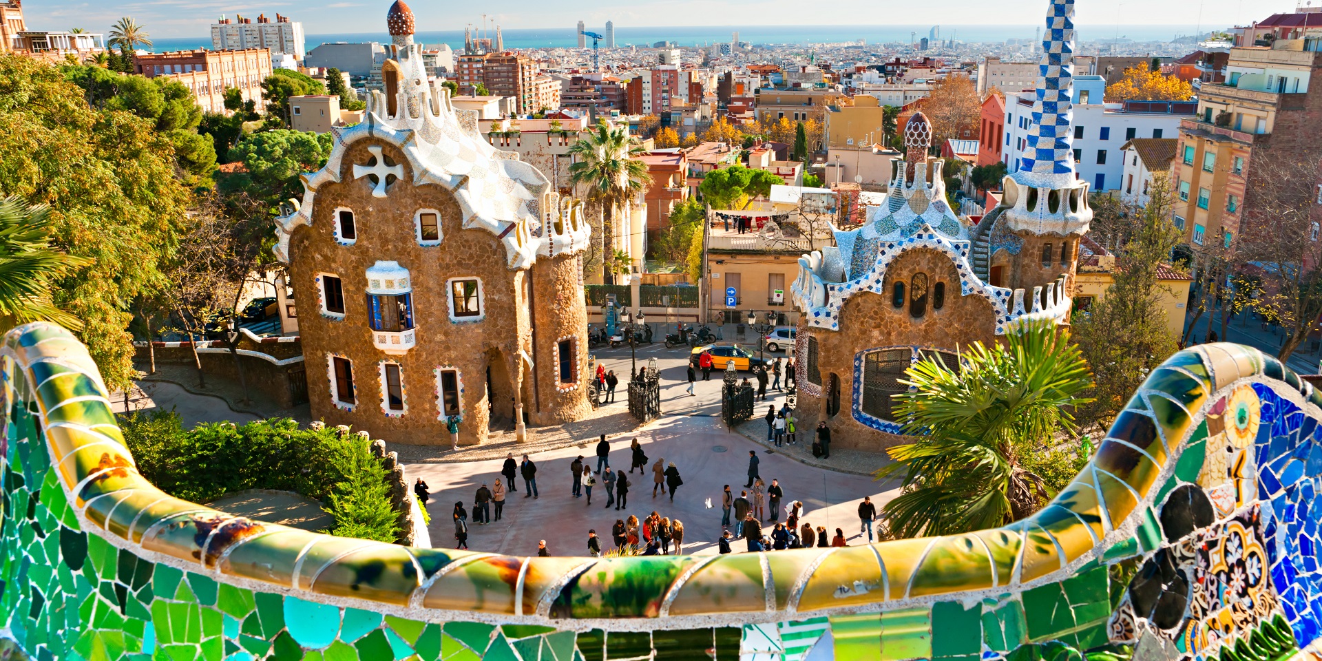 Park Guell in Barcelona, Spain