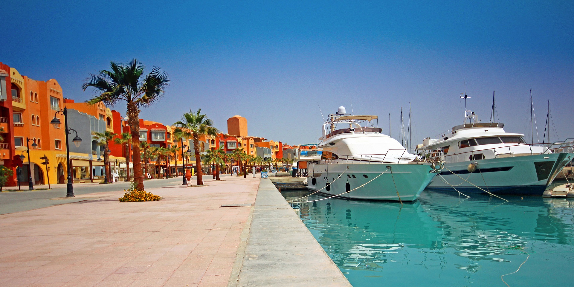 Yachts docked at Hurghada, Egypt