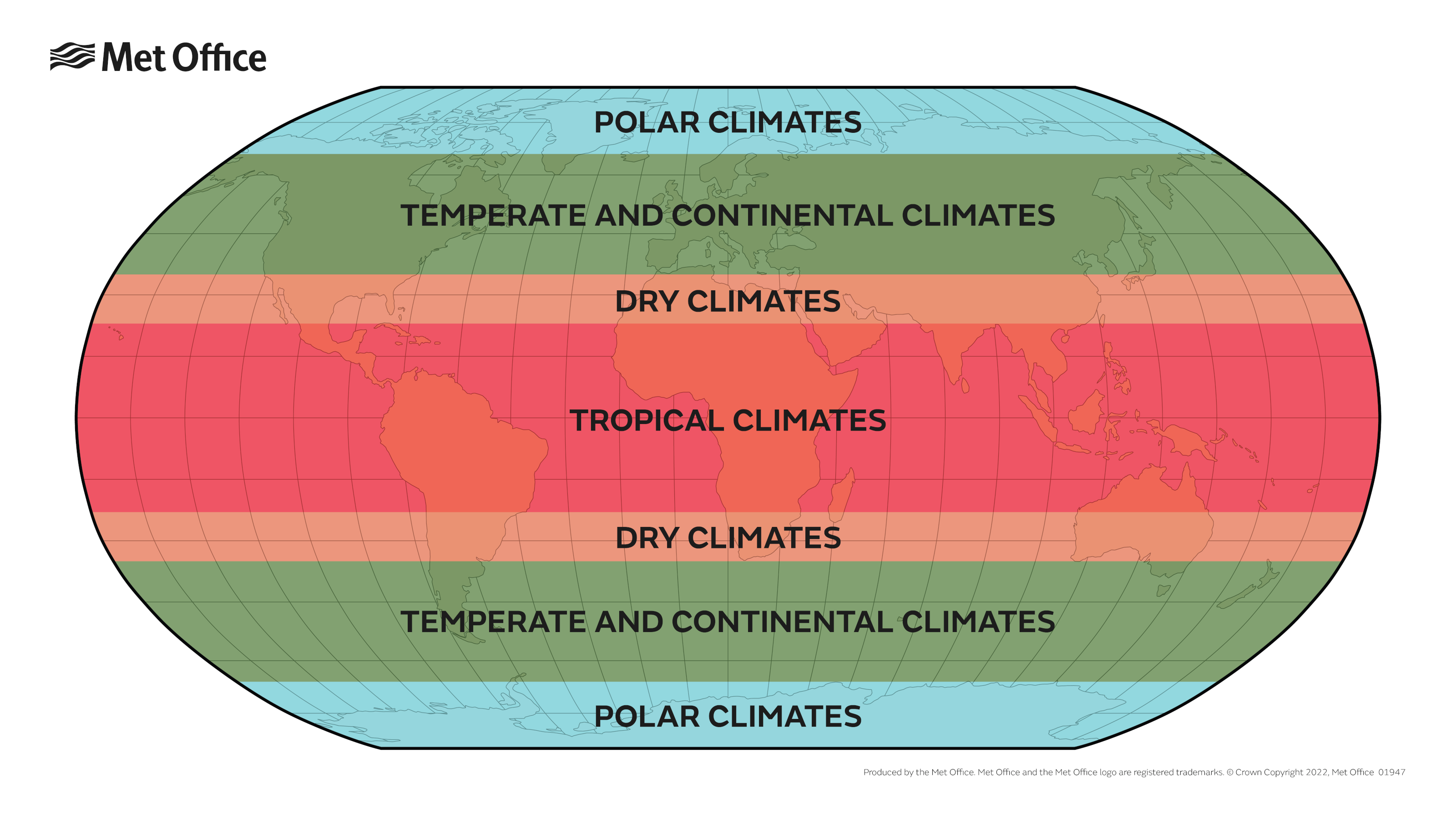World Map Climate Zones With Country Names
