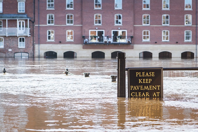 Flooded street