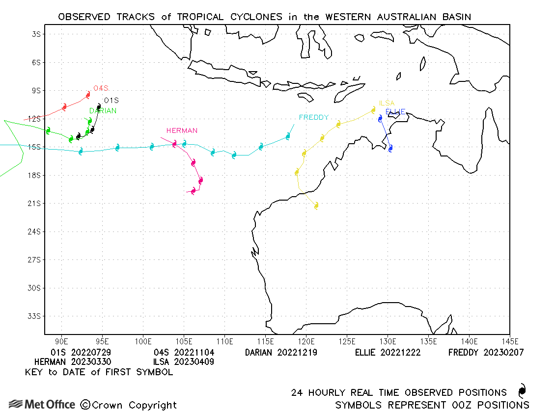 Past tropical cyclones - Met Office